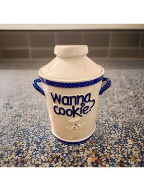 Pillsbury Doughboy "Wanna Cookie?" Ceramic Cookie Jar*2004